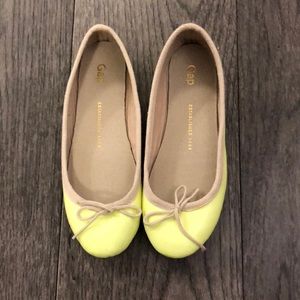 GAP Neon Yellow Ballet Flats